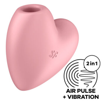 SATISFYER - CUTIE HEART ESTIMULADOR Y VIBRADOR AZUL